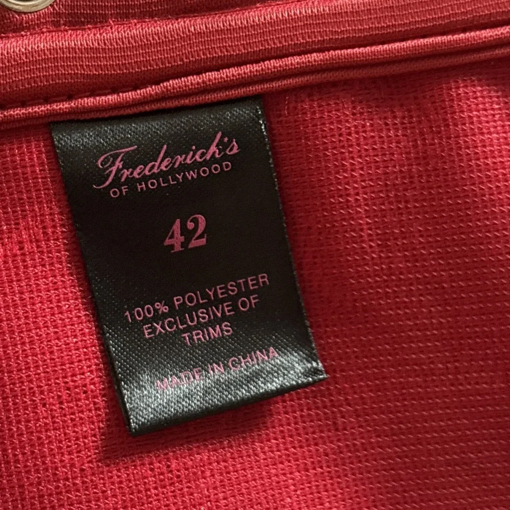 Fredericks Of‎ Hollywood Dream Corset Size 42 Lace Up Cincher Red Burlesque